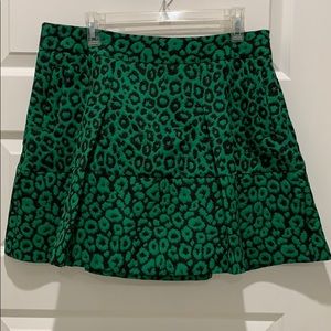 Like new! Worn once! Emerald green leopard mini!